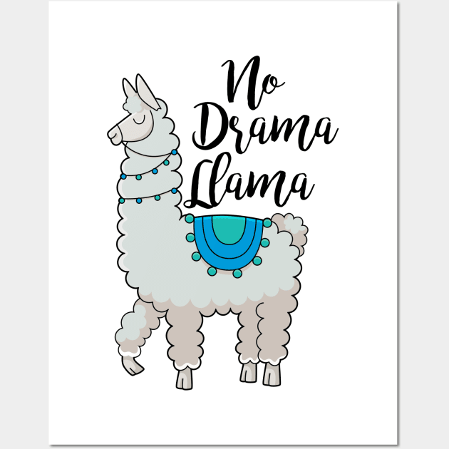 No Drama Llama Wall Art by FontfulDesigns